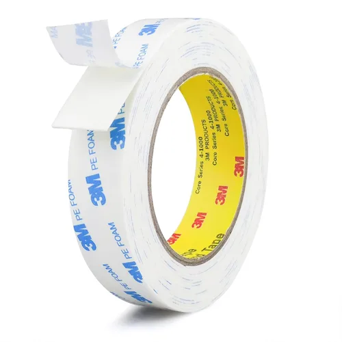 Vista 9 de Cinta adhesiva de doble cara Hasaky de 0.39 pulgadas x 16.5 pies, cinta de montaje resistente, tiras de cinta de espuma PE removibles, cinta