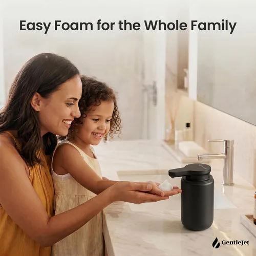 Vista 3 de GentleJet SimpleFoam - Dispensador automático de jabón espumoso, sensor sin contacto, recargable USB-C, IPX5 impermeable, doble salida