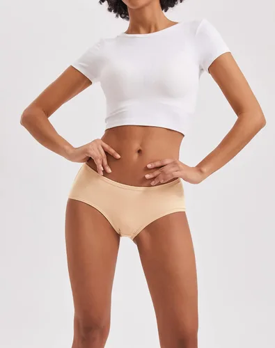 Vista 2 de INNERSY Ropa interior de algodón para mujer, bragas hipster transpirables, multicolor, paquete de 4