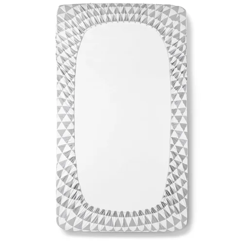 Vista 7 de BaeBae Goods Sábanas ajustadas para cuna de bebé para niños y niñas, paquete de 3, algodón de jersey suave y transpirable, gris y blanco, lindo