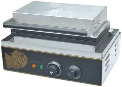 Vista 3 de FY-112 Máquina eléctrica de gofres tipo pescado japonesa Taiyaki Maker Freidora 220V
