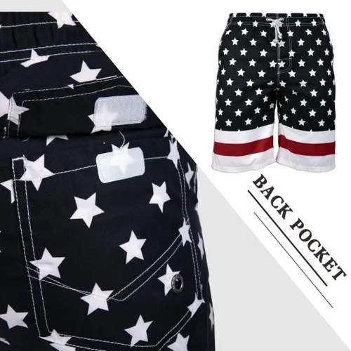 Vista 5 de PREFER TO LIFE Pantalones cortos para hombre, secado rápido, traje de baño para playa, fiesta de vacaciones, bermudas, natación, pantalones grandes