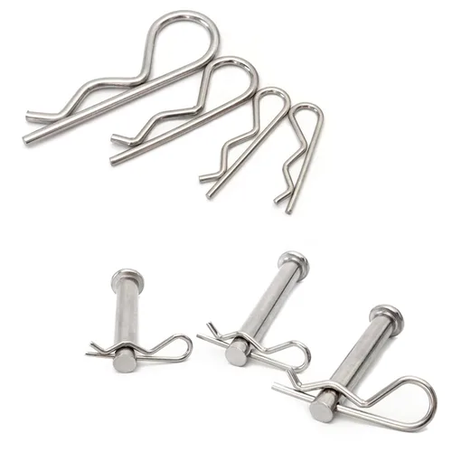 Vista 6 de ISPINNER Kit surtido de 100 pines de chaveta de acero inoxidable 304, clips R de 7 tamaños para sistemas de bloqueo de pasador de enganche