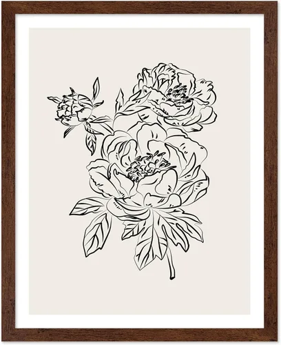 Vista 18 de Poster Master Póster Plumeria - Impresión de flores retro, arte floral, arte de flores tropicales, arte de línea - Arte de boceto - Arte abstracto