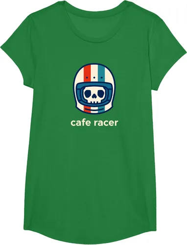 Vista 37 de Cafe Racer Moda Simple Casco Diseño Motocicleta Camiseta Negro