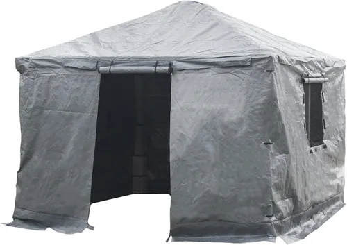 Vista 20 de Sojag Cubierta de invierno para cenadores, accesorio impermeable de 8 x 8 pies con puerta enrollable y paneles ventilados, almacenamiento al aire