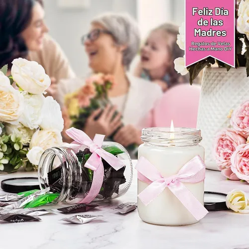 Vista 2 de Folinstall Tarros de vidrio pequeños de 8 onzas con tapas herméticas, 20 tarros de vela para hacer velas, fiesta de boda, tarros vacíos