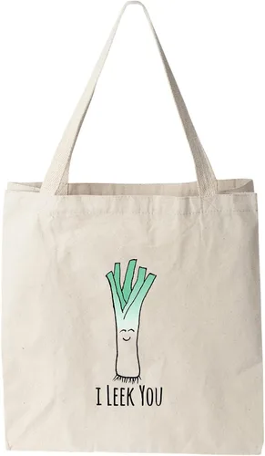 Vista 8 de Moonlight Makers 100% lona de algodón, bolsa de mano natural, bolso a todo color, diseño divertido - Veggie Negro