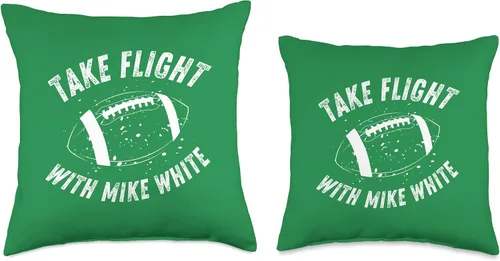 Vista 3 de American Football Quarterback Mike White Apparel Toma vuelo con la almohada QB de Mike White American Football Quarterback, 16 x 16 pulgadas