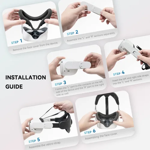 Vista 7 de CNBEYOUNG Adjustable Head Strap Compatible with Quest 2 Quest 3, Replacement for Quest 23 Elite Strap Accessories for Enhanced Support and Comfort