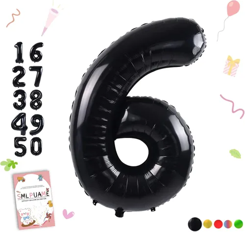 Vista 221 de Globos grandes de 40 pulgadas de números del 0 al 9, globos numéricos para decoración de fiesta de cumpleaños, globos de helio de aluminio