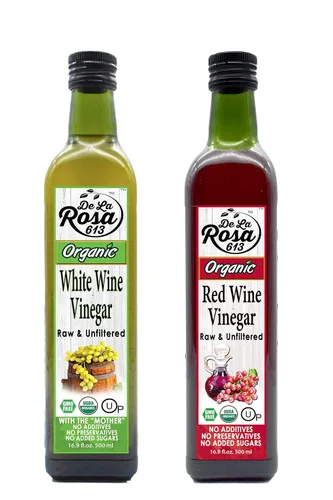 Vista 12 de De La Rosa - Vinagre de vino blanco orgánico, envejecido en barricas de madera españolas, vegano, sin OMG y sin gluten, Kosher para Pascua, ideal