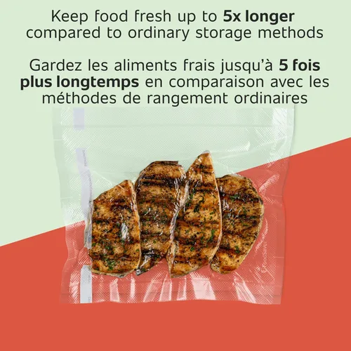 Vista 2 de Rollo de bolsas para comida de 8 pulgadas FSFSBF0526-P00 de 20 pies de largo