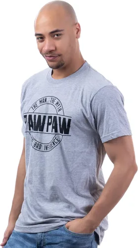 Vista 3 de Pawpaw Man, Myth, Bad Influence Funny New Baby Grandparent Humor Joke Graphic Men Paw Paw T-Shirt
