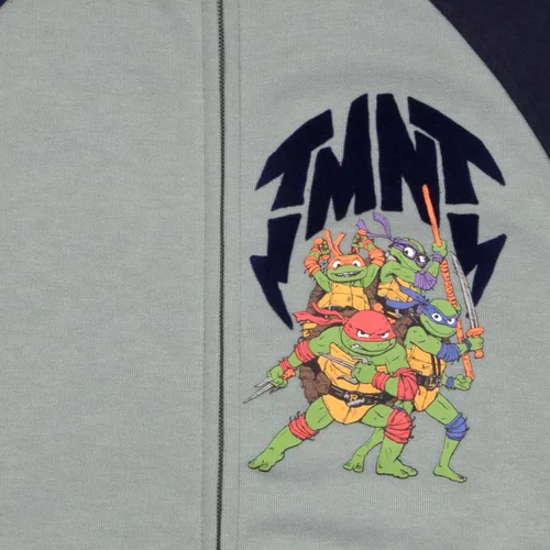 Vista 5 de Nickelodeon Teenage Mutant Ninja Turtles - Sudadera con capucha y pantalones deportivos con cremallera para niños, paquete de 2 unidades, conjunto
