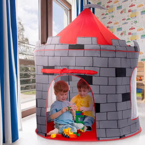 Vista 5 de Play22 Tienda de Juego para Niños Castillo de Caballero - Tienda Portátil Emergente - Plegable en Bolsa de Transporte - Juego para Niños para Uso