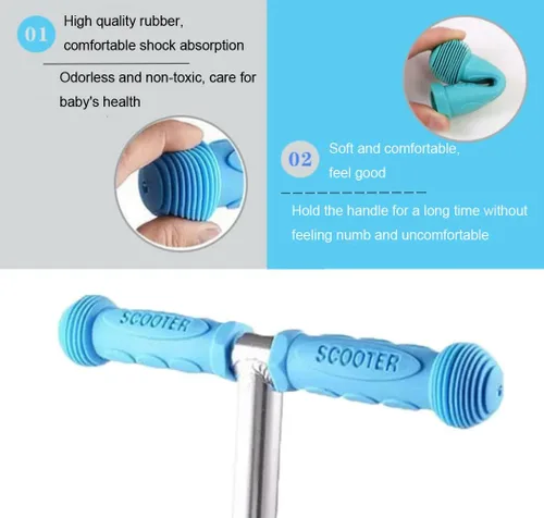Vista 3 de Manillar de agarre para scooter, 1 par de agarre de bicicleta apto para 2-3-4 ruedas Kid Kick Scooters, bicicleta para niños