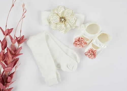 Vista 7 de Kaioppi Vestido de bebé recién nacido, vestido de bautizo, vestido de encaje bordado blanco para bebé 0-3 recién nacido, vestido de niña de flores