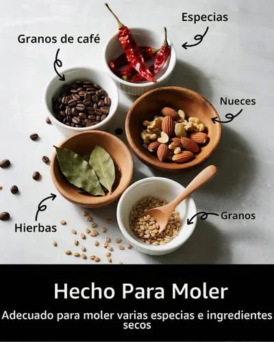 Vista 7 de SHARDOR Molinillo de Café Eléctrico de Cuchilla, Perilla Giratoria de Control de Molienda Temporizada, Carcasa Totalmente de Acero Inoxidable