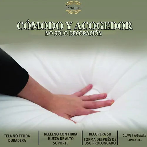 Vista 5 de raajsee Juego de 2 rellenos de almohada de 12 x 20 pulgadas, almohadas alternativas suaves y esponjosas para sofá, formas de almohada de 12 x 20