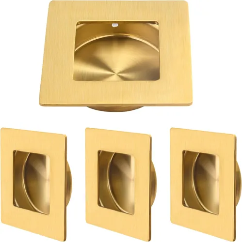 Vista 12 de HOMOTEK Tiradores de puerta de armario cuadrados de 2-3/4 pulgadas empotrados y deslizantes para dedos, diámetro interior de 2-1/8 pulgadas (54mm)