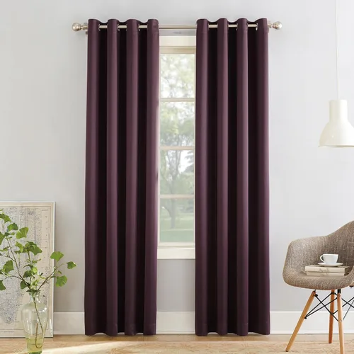 Vista 10 de Sun Zero Barrow - Juego de 2 paneles de cortinas con ojales, ahorro de energía, gris acero, 54 pulgadas de ancho x 63 pulgadas de largo (2 paneles)
