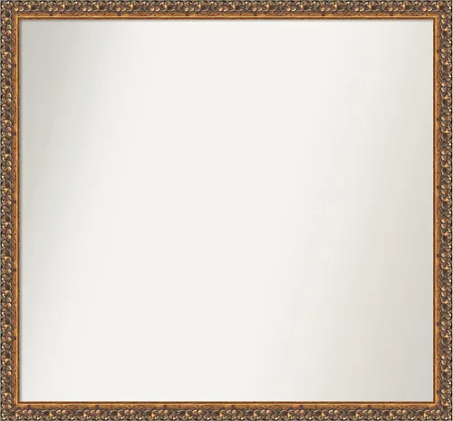 Vista 110 de Amanti Art Espejo de baño de bronce para sobre fregadero, 29 x 19 pulgadas, espejo rectangular de bronce antiguo, marco de madera tradicional