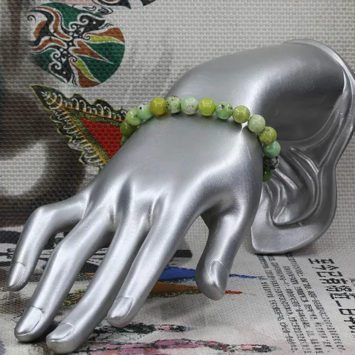 Vista 144 de Amandastone Pulsera elástica de cuentas redondas de 0.315 in con piedras preciosas naturales de 7 pulgadas