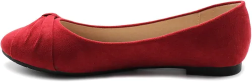 Vista 4 de Ollio Zapato de ballet de ante sintético plano para mujer