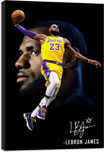 Vista 9 de Póster motivacional con cita de jugador de baloncesto, arte de pared, citas inspiradoras, decoración en lienzo, calcomanía deportiva de baloncesto