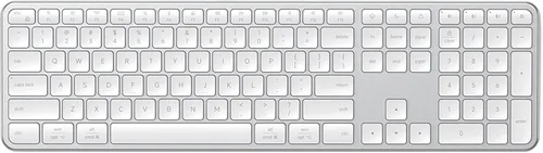 Vista 11 de Satechi Slim EX3 Teclado inalámbrico, Bluetooth y 2.4 GHz, negro espacial Full-size with numpad, instant OS key remap, rechargeable battery, for