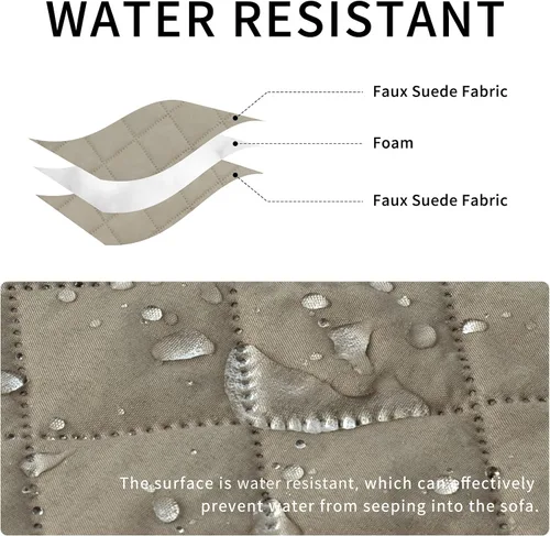 Vista 3 de ISSUNTEX - Fundas de sofá seccional para perros, funda reversible en forma de L para sofá, protector de chaise lounge resistente al agua