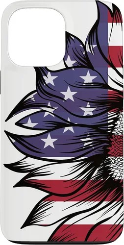 Vista 24 de USA Patriotic 4th of July Sunflower American Flag Case for iPhone 17