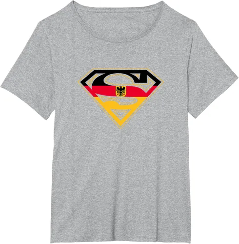 Vista 15 de Superman Camiseta German Shield, Azul / Patchwork, S Rojo