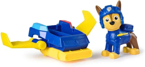 Vista 2 de Paw Patrol: Chase Action Pups series figurine and flying board with folding wings, toys for boys and girls from 3 years old