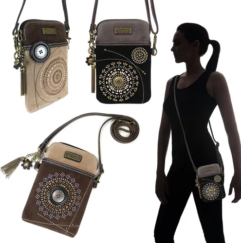 Vista 7 de CHALA Hobo Style - Bolso de hombro grande con cremallera y cartera Chala