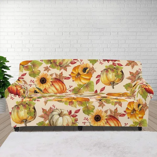 Vista 15 de Boatee Fundas de sofá de 1 pieza con diseño de copo de nieve azul, fundas elásticas para sofá, 1 cojín, protección de muebles, decoración para sala