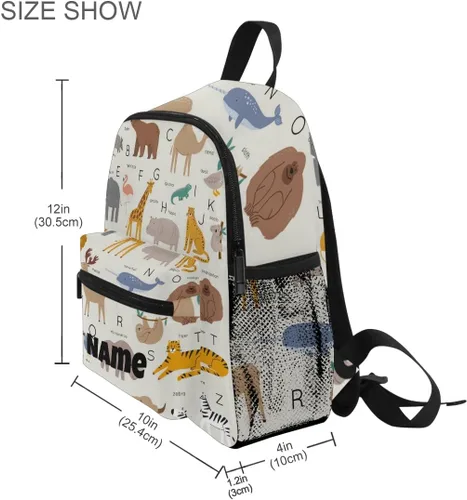 Vista 3 de Glaphy Mochila personalizada con nombre para niños mochila para viajes de guardería bolsas de libros con nombre personalizado para niños y niñas