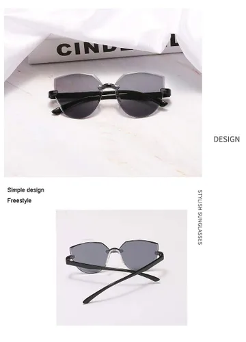 Vista 6 de 2020 gafas de sol transparentes jelly de una sola pieza gafas de sol de color caramelo integradas gafas de sol océano (transparente)