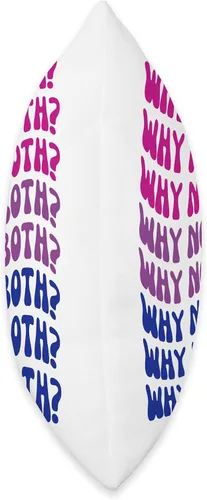 Vista 2 de Bisexuality Pride Why Not Both Bisexual Flag Bi LGBT Ally - Almohada (16 x 16 pulgadas), multicolor