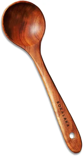 Vista 9 de Juego de utensilios de cocina de madera de teca, 7 piezas, utensilios de cocina de madera, incluye espátula