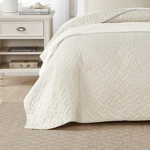 Vista 9 de Tommy Bahama - Juego de edredón individual, ropa de cama de algodón suave con funda a juego, certificado Oeko-Tex, artículos esenciales