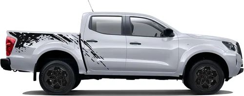Vista 3 de Adhesivo adhesivo de vinilo para cama de lodo compatible con Nissan Frontier Navara 2004-Present (negro)