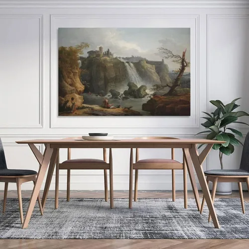 Vista 5 de Hubert Robert - The Falls of Tivoli, 1768 Canvas Art Poster and Wall Art Picture Print Modern Family Bedroom Decor Posters 16x24inch(40x60cm)