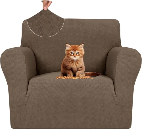 Vista 53 de MAXIJIN Funda elástica para silla con brazos, 1 pieza para sofá o silla de estar, funda antideslizante (31-46 pulgadas), protector de muebles que se