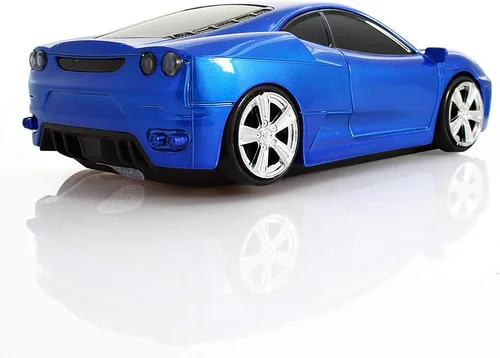 Vista 3 de MGbeauty Ratón Inalámbrico con Diseño de Coche Deportivo Ratón Óptico para Computadora para PC Portátil MAC con Luz LED (Azul)