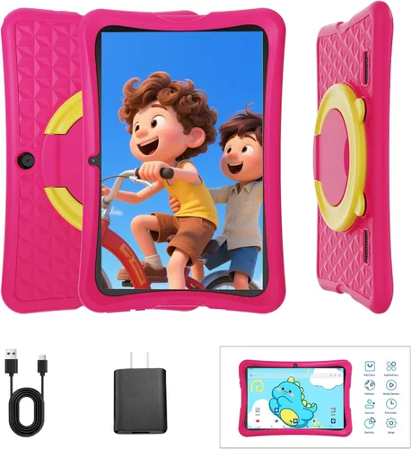 Vista 8 de DigiLand Android 15 Kids Tablet, tabletas de 10.1 pulgadas, 6 GB de RAM+32 GB de ROM (ampliar a TF), control parental, software para niños 10