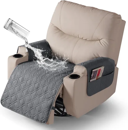 Vista 10 de VANSOFY - Fundas de asiento 100% impermeables para sillas reclinables, color azul, 22 pulgadas Azuree