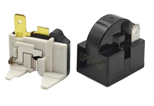 Vista 6 de Relé de arranque del compresor de 4.7 ohmios de 1 pin Kit de sobrecarga PTC compatible con mini refrigeradores, refrigeradores compactos