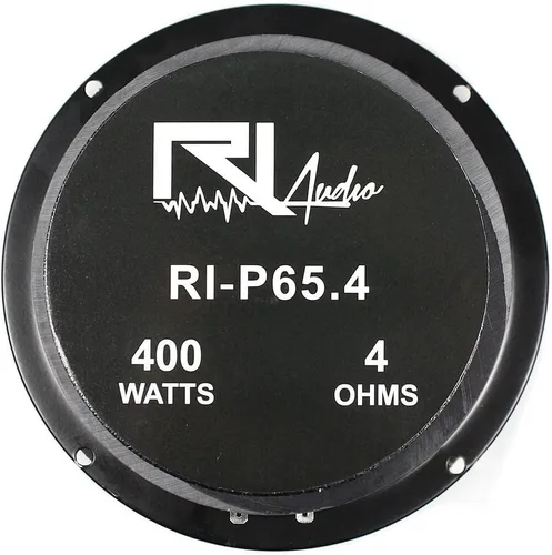 Vista 4 de Altavoces de rango medio de 6.5 '' 400 W de potencia máxima 200 W RMS 4 ohmios RI-P65.4 paquete de 4, negro